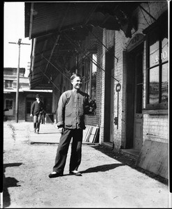 Portrait of "The Old Chinatown Blacksmith" in Chinatown, ca.1899