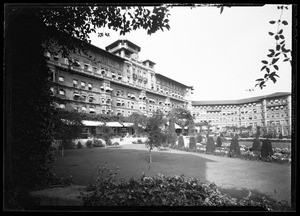 View of the Huntington Hotel with gardens in the foreground, Pasadena, March 19, 1931