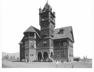 Exterior of the Washington School, corner of San Marino Avenue and Hermosa Drive, San Gabriel, ca.1888