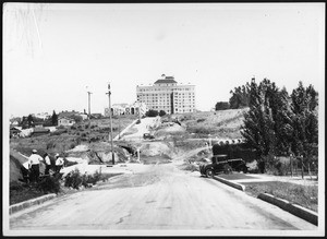 Eastward view of Third Street from a point 200 feet west of Carondelet Street prior to street improvements, June 25, 1931