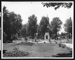 Mormon cemetery with Brigham Young's grave in Salt Lake City, Utah