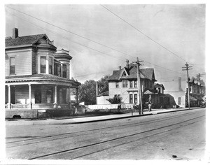 Seventh Street looking west from Flower Street, Los Angeles, ca.1900