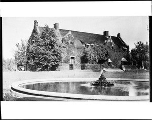 Exterior view of the Bourn residence in Grass Valley, ca.1910