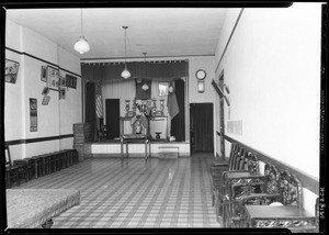 Interior view of the Chinese Chamber of Commerce building, Chinatown, November 1933