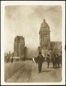 San Francisco earthquake damage, showing a view of Market Street, 1906