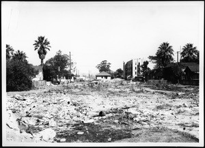 View of Broadway looking north from 24th Street before paving, October 31, 1930