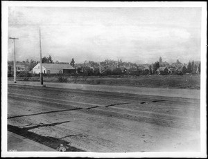 Vacant land at 5th Street and Towne Avenue, looking northwest, Los Angeles, ca.1890