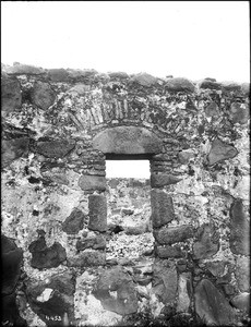 Detail of an arch at Mission Santa Margarita, ca.1900