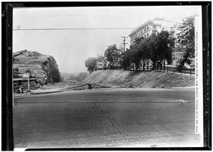 Fifth and Olive Streets, looking west towards the site of the new public library