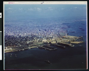 Panoramic view of the San Diego Port, 1948