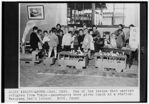 Children in Wakuyama San's lesson at Glory Kindergarten in Kobe, Japan, October 1923