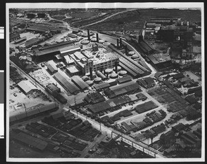 Aerial view of Gladding, McBean & Company (former Los Angeles Pressed Brick Company), May 1928