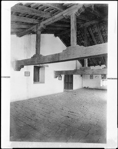 Classroom above the chapel at Mission San Fernando at the east end of the cloister, ca.1900