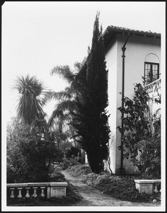 Exterior view of an unidentified estate home