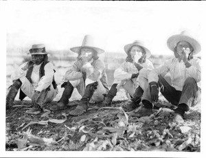 Group of Pueblo Indians at the pueblo of Isleta, New Mexico, ca.1898