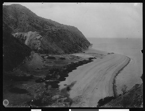 Birdseye view of Pebbly Beach, east of Avalon