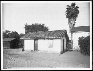 Indian gardener's adobe at Mission San Gabriel, ca.1900