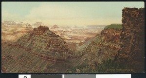 Color view of Ayres' Butte in the Grand Canyon in Arizona, 1900-1940