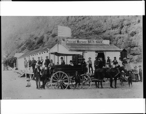 First bath house in Santa Monica Canyon, ca.1887