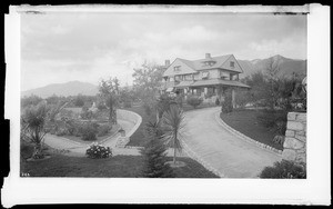 Exterior view of the Altadena residence of Colonel George G. Green, owner of the Hotel Green, ca.1900