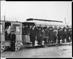 First electric railroad in Los Angeles, ca.1886-1887