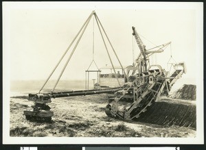 Excavation machinery at work, ca.1930