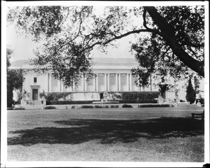 Exterior view of the Huntington Library and Art Gallery in San Marino, ca.1930