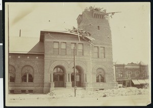 Post office after the 1906 earthquake in San Jose, April, 1906