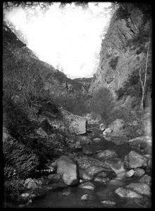 Rocky stream in Topanga Canyon, ca.1915