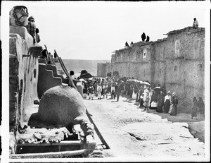 Procession for the Fiesta de San Esteban (Saint Stephen), Acoma Pueblo, ca.1900