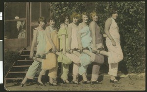 Women in a line in pajama-like clothing, San Diego, 1926