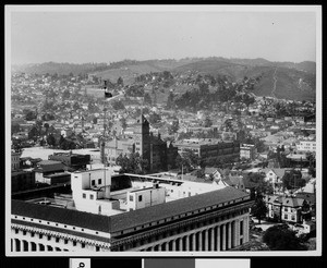 Panoramic view of Los Angeles from the City Hall tower, looking north, 1928