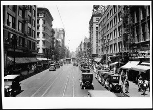 View of Broadway looking north from 4th Street, Los Angeles, ca.1924