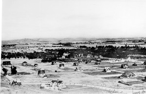 View of Hollywood looking east on Highland Avenue and Hollywood Boulevard, California, 1906