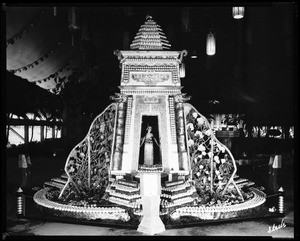 Los Angeles County's display at the National Orange Show in San Bernardino, 1936