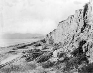 View of the Santa Monica Bluff, looking north from Ninety-nine Steps, ca.1886-1887