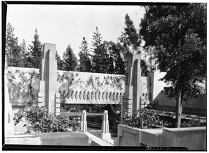 Elevated view of California Art Club. (former residence of Miss Aline Barnsdall), ca. 1932