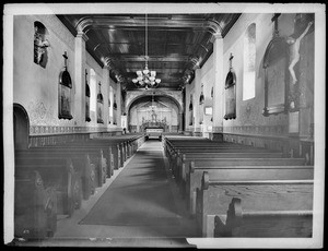 Los Angeles Mission Plaza Church interior, ca.1878-1898