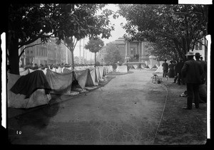 Camp site, possibly for earthquake victims