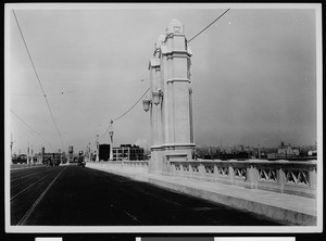 View atop the Fourth Street Viaduct over the Los Angeles River