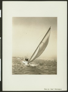 Sailboat in Los Angeles harbor taken by "Dick" Whittington, ca.1930