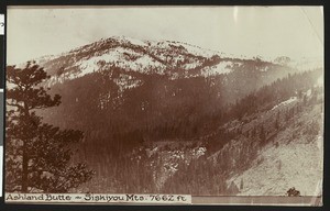 View of Ashland Butte of the Siskiyou Mountains at 7662 feet in Oregon