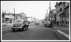 Westward view of First Street where the Golden State Freeway would later be built, 1947