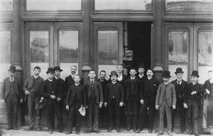 Jacoby Bros. store and staff, Spring Street & Main Street, 1886