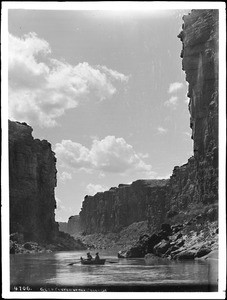 Row boat on the Colorado River in Glen Canyon, Grand Canyon, ca.1930