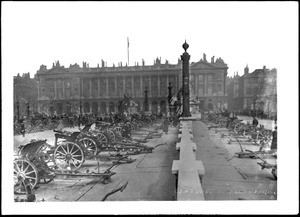 Captured German artillery on display at the Place de la Concorde in Paris, ca.1917