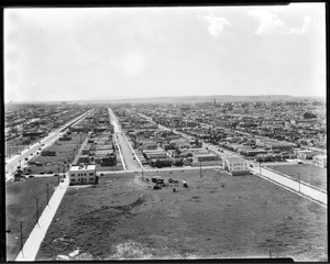 View of Hollywood looking south from Santa Monica Boulevard and Highland Avenue