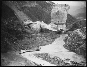 A view of the Saint Francis dam ruins