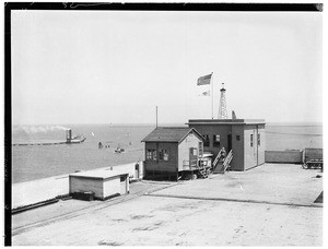 Exterior view of several buildings at the Marine Exchange in San Pedro