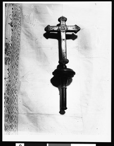 Processional cross at the Mission San Miguel Arcangel
